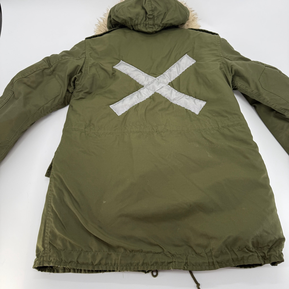 VTG PEERLESS GARMENTS Military Field Jacket Men Parka Olive Green size XS - Picture 4 of 13